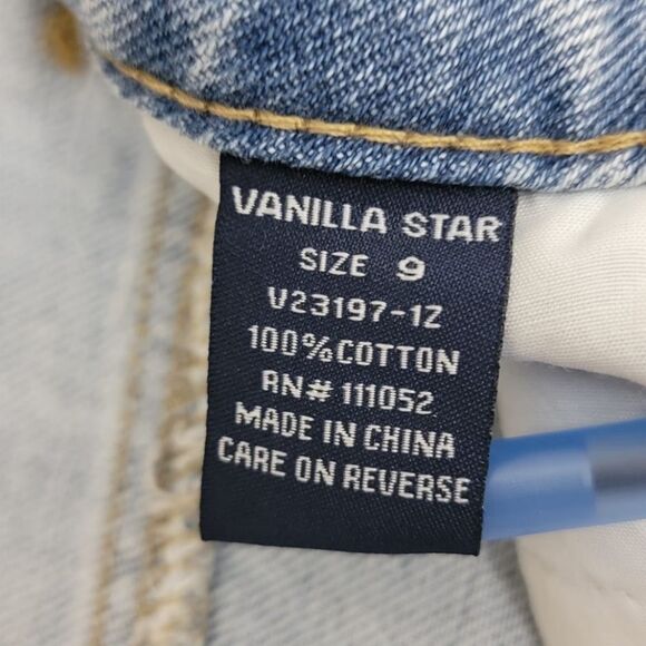 Vanilla Star Juniors Distressed 90's Boyfriend Jean Retro Button Fly Size 9 - Picture 10 of 16